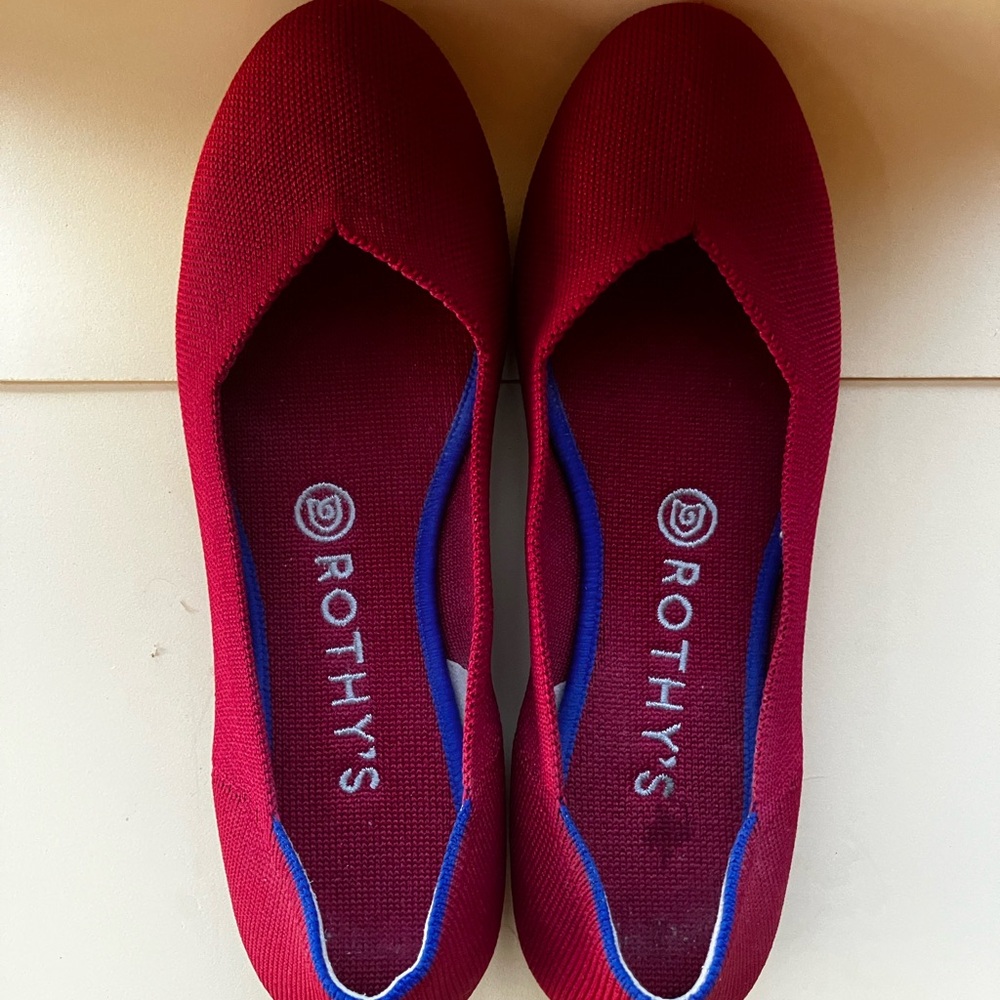 Rothy's Women's Scarlet Red Flats
